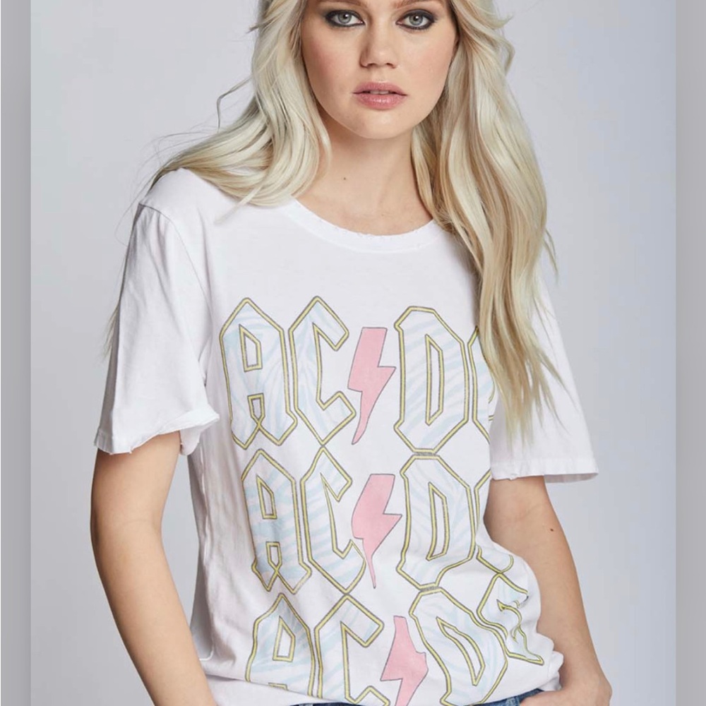 AC/DC Emblem Animal Print Tee